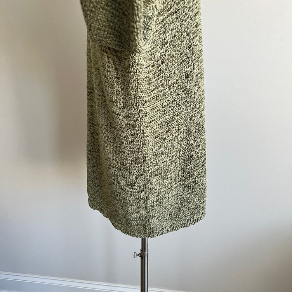 Susan Bristol Casuals Open Weave Tunic Sweater Sage Green Large - Picture 4 of 8
